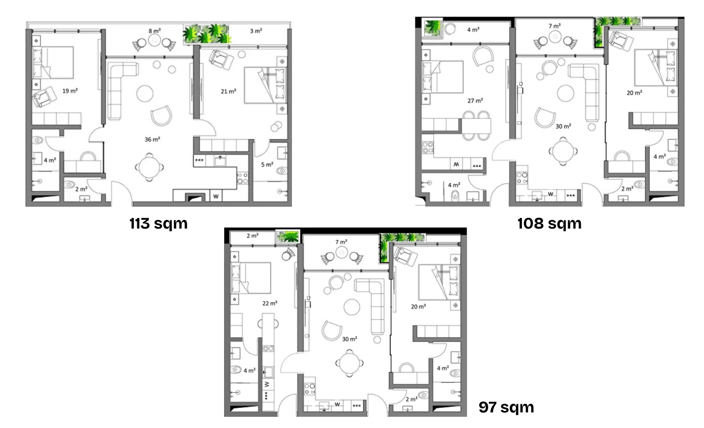 Heritage 100 Two Bedroom floor plan