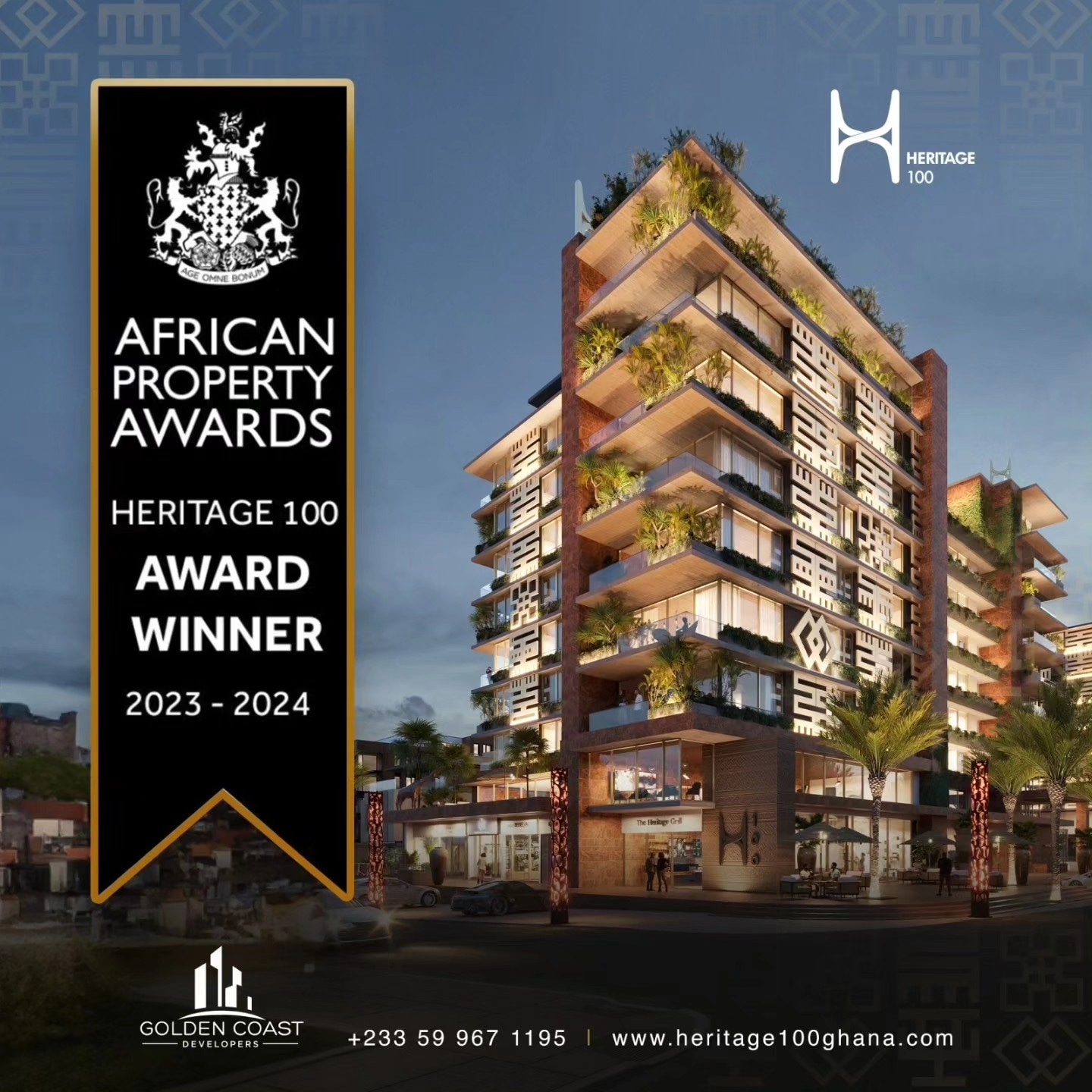 African Property Awards - Heritage 100 Award Badge