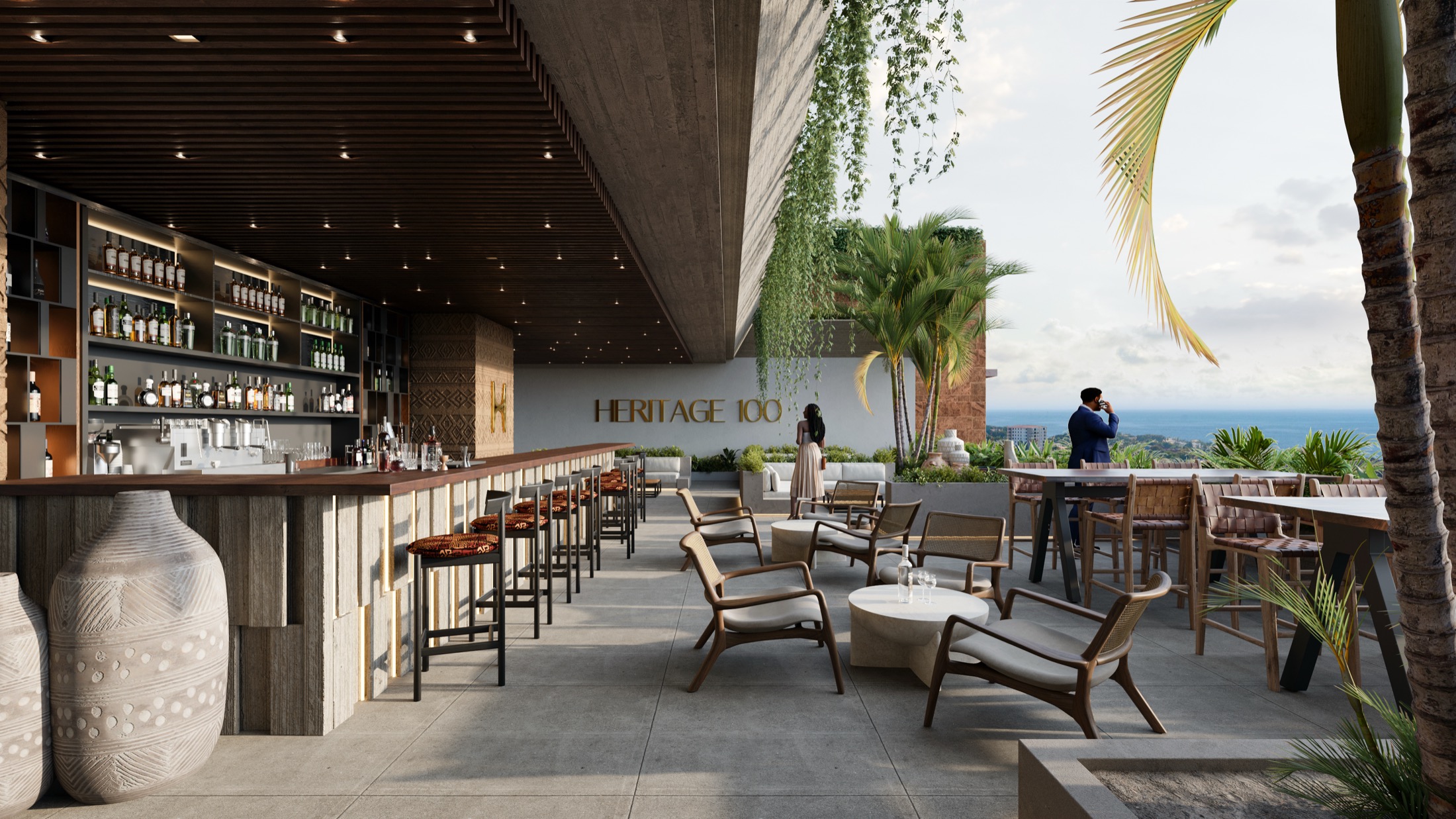 Rooftop lounge